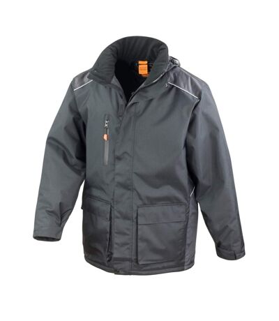 Mens Work-guard Vostex Long Coat / Workwear Waterproof & Windproof Black Result