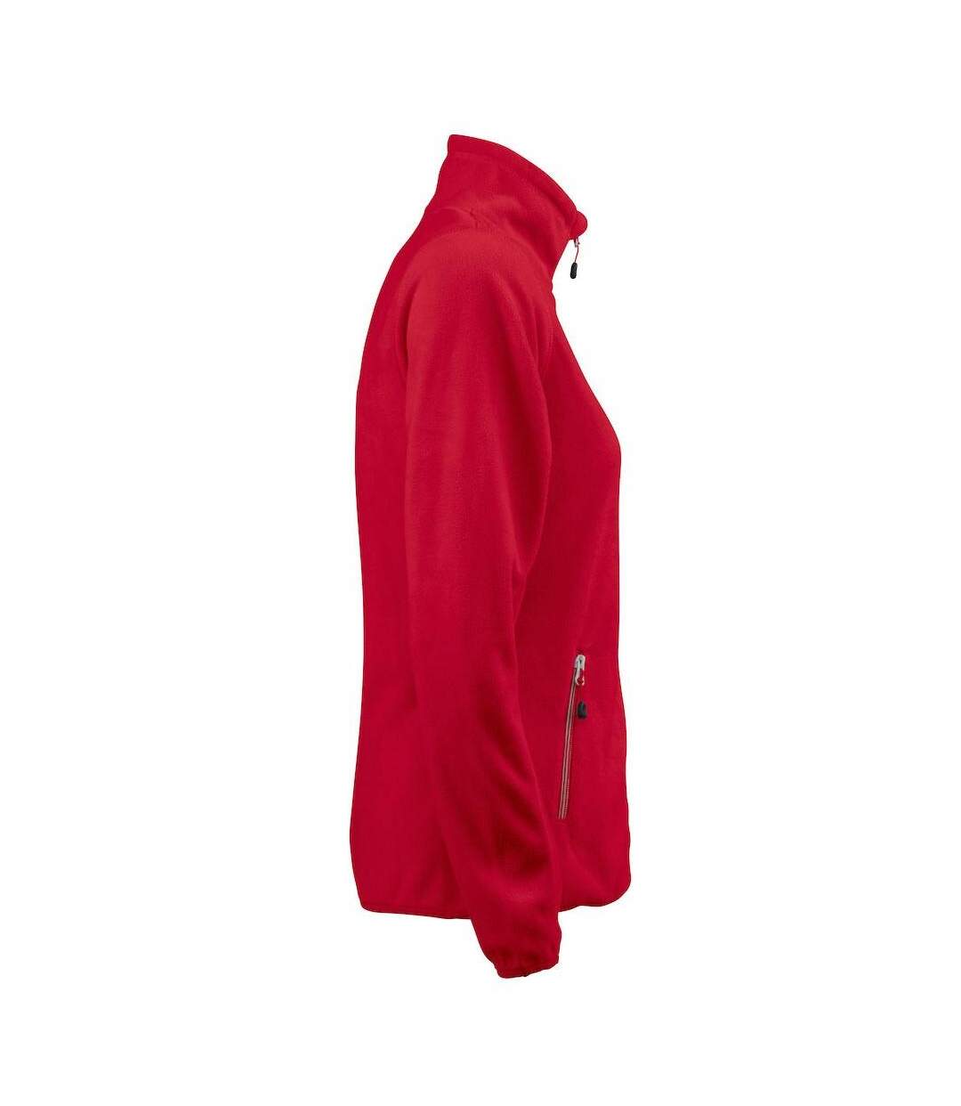 Womens/ladies Twohand Fleece Jacket Red Printer RED-3