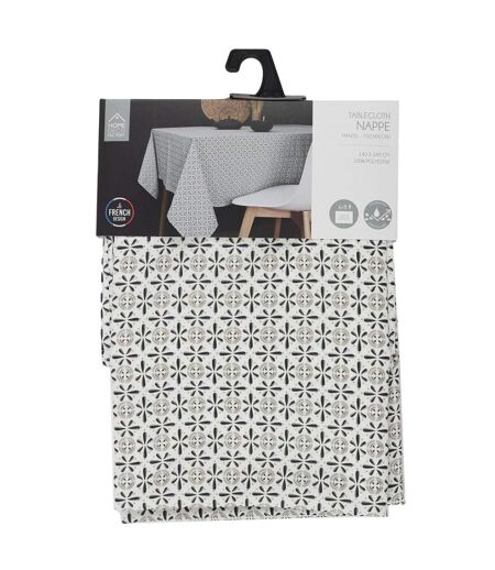 Nappe Antitache Imprimée Cuzca 140x240cm Gris