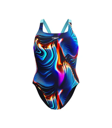 Maillot De Bain 1 Pièce Motif/style Abstrait Club Femme Noir Abstrait Speedo