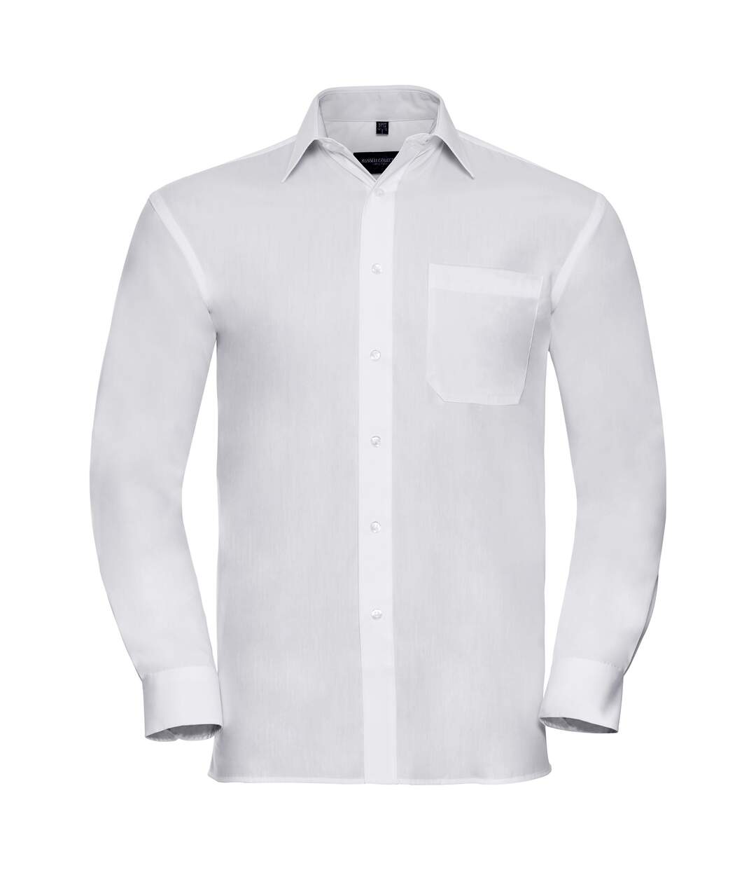 Chemise de travail à manches longues 100% coton homme blanc Russell Russell