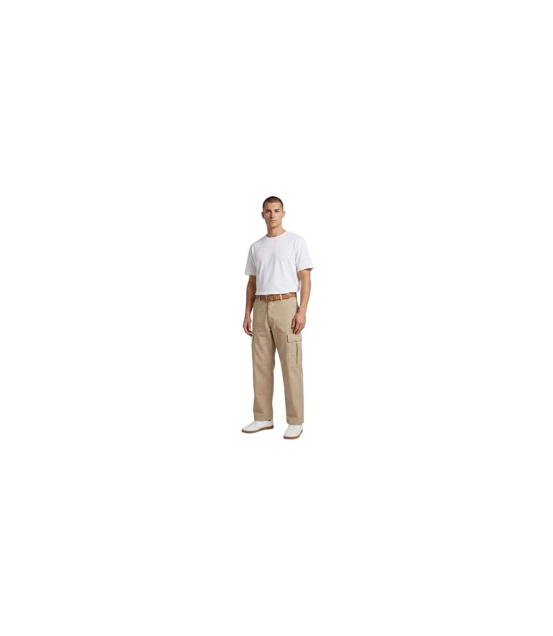 Mens Owen Wide Leg Combat Trousers Crockery Jack And Jones-1