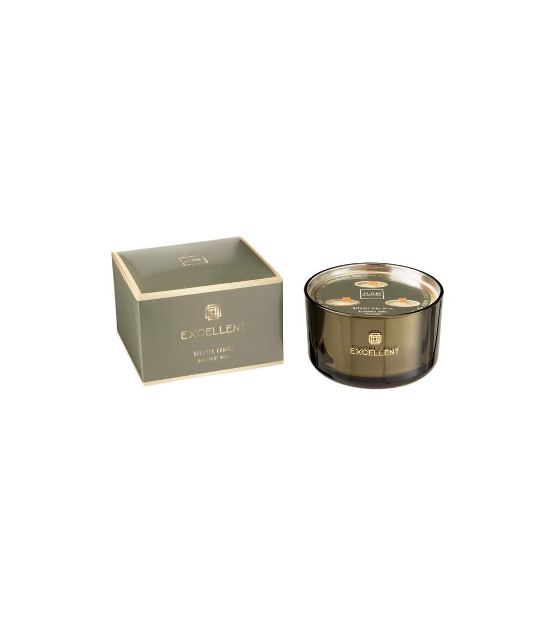 Bougie Parfumée Excellent 13cm Bergamot Wood Vert-1