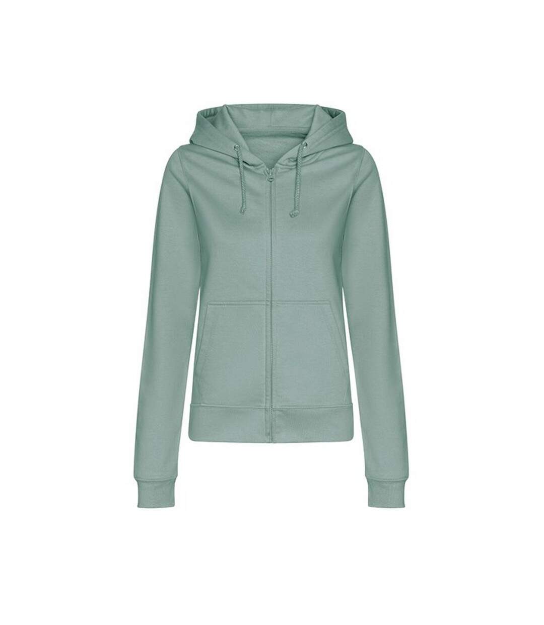Sweat À Capuche College Femme Vieux Vert Awdis-1