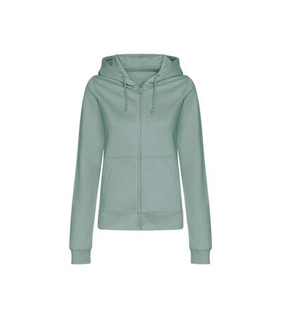 Sweat À Capuche College Femme Vieux Vert Awdis