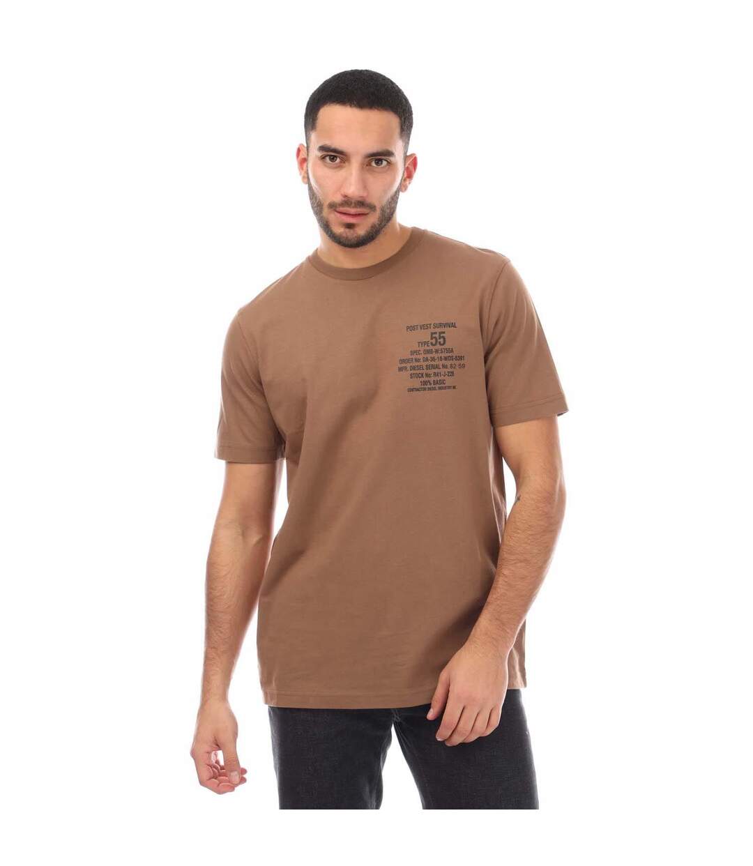 T-shirt Just 6-2 Homme Marron Diesel-1