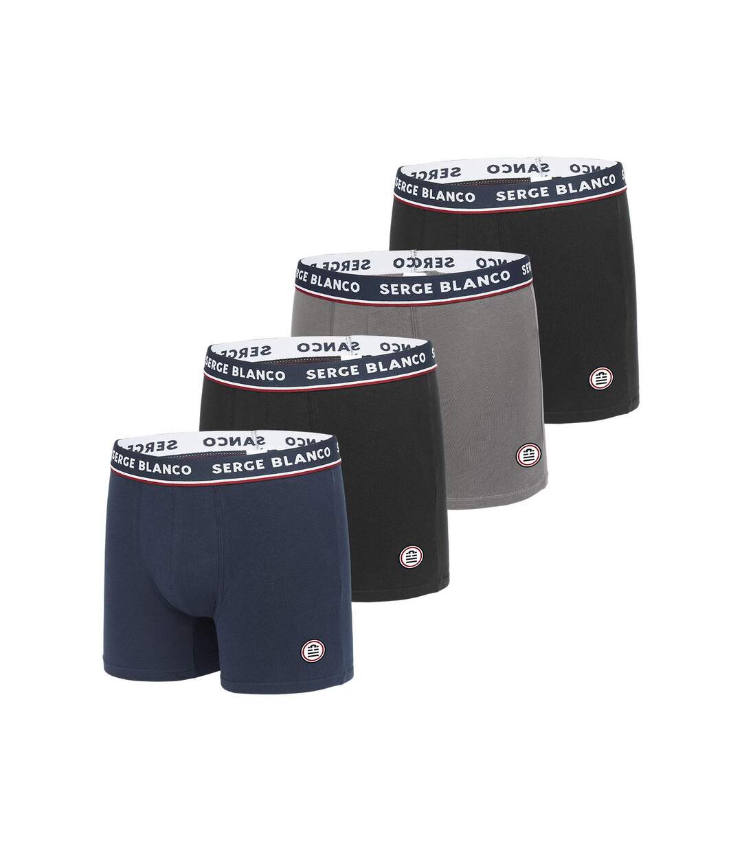 Lot de 4 Boxers Serge Blanco coton homme French Serge Blanco-1