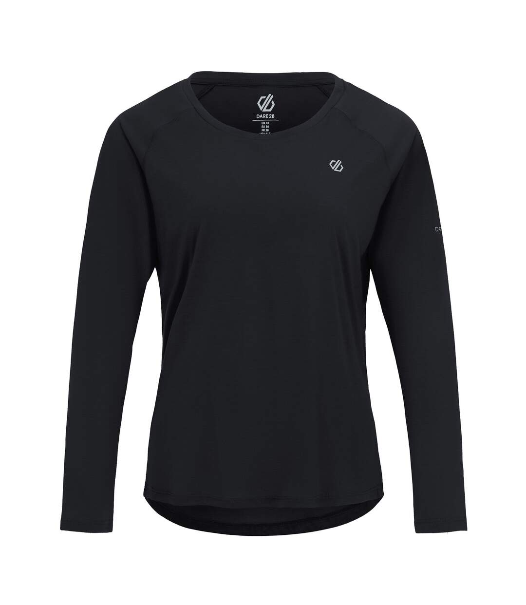 Womens/ladies Serenity Long-sleeved T-shirt Black Dare 2B-1