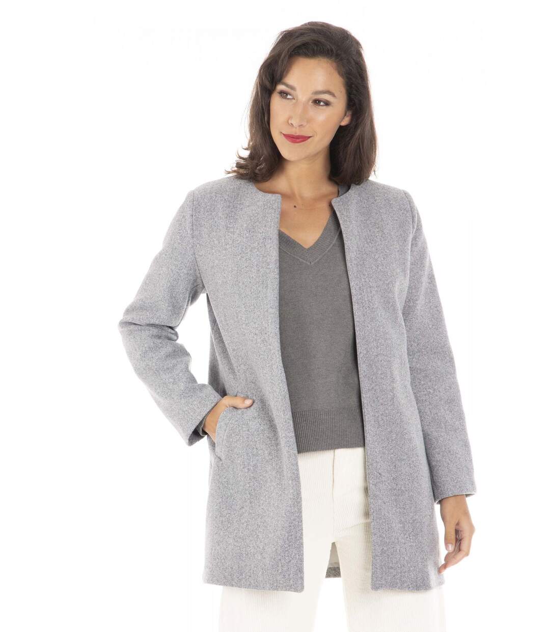 Manteau ELIE Gris-2