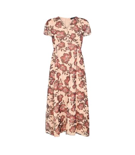 Womens/ladies Elyse V Neck Flutter Midi Dress Multicoloured French Connection