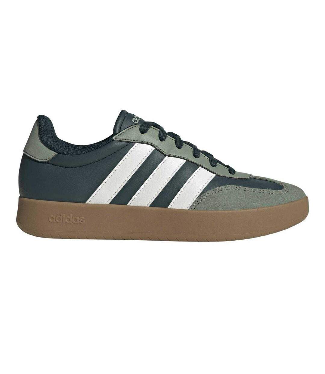 Mens Barreda Stripes Suede Trainers Aurora Green Ivy Core Black Adidas-1