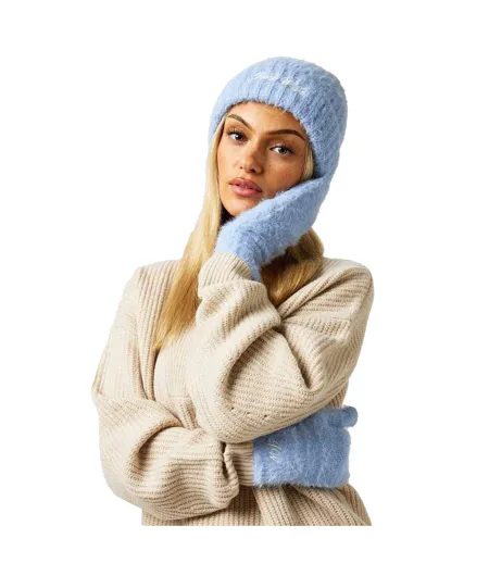Ensemble Bonnet Et Gants Motif/style Lettrage Bleu Pâle Jack Wills