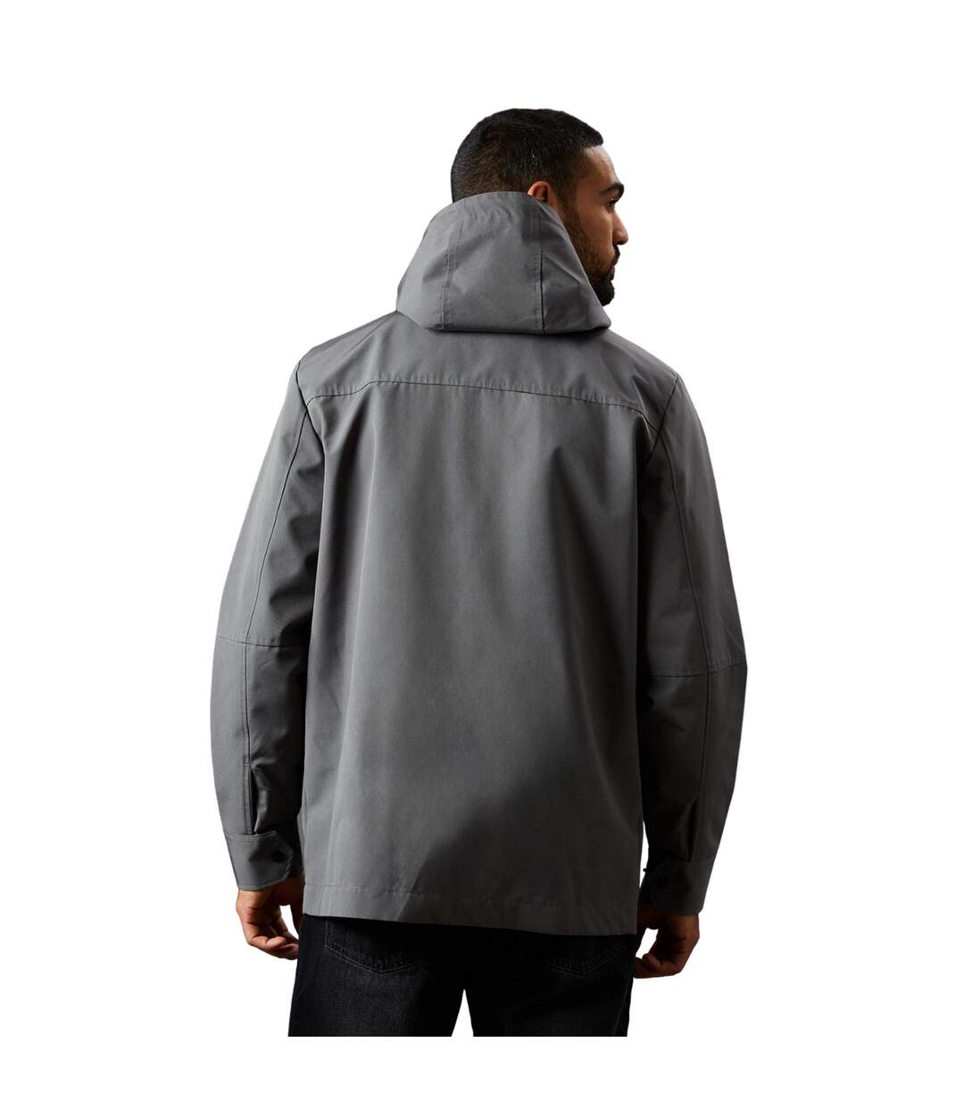 Mens water resistant hooded jacket grey Burton-2