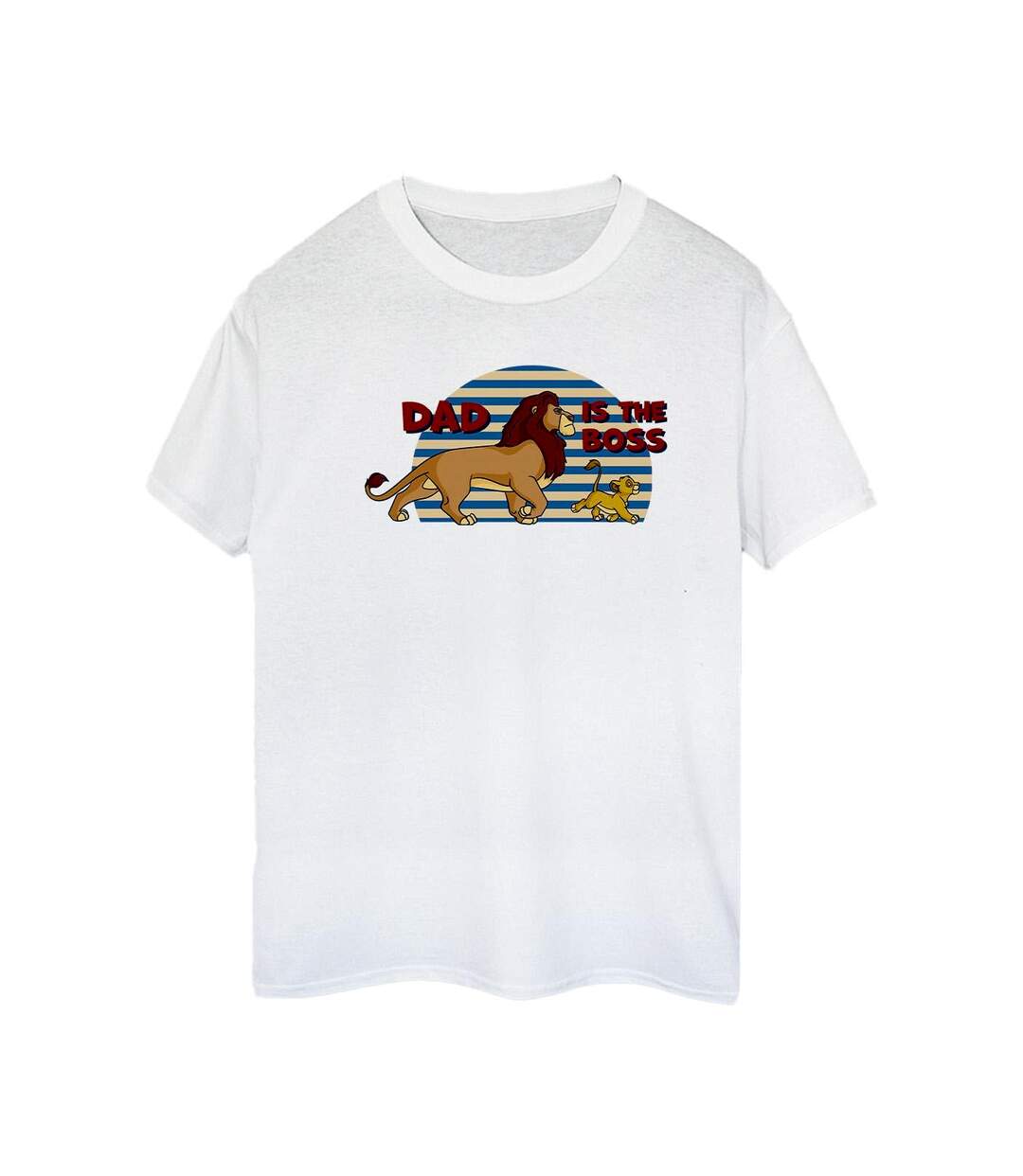 Disney Womens/Ladies The Lion King Dad Boss Cotton Boyfriend T-Shirt (Blanc) - UTBI29547-1