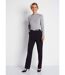 Pantalon infroissable taille semi élastiquée-4