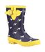 Bottes de pluie farmyard femme bleu marine / jaune Cotswold