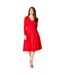 Robe mi-longue femme rouge Principles