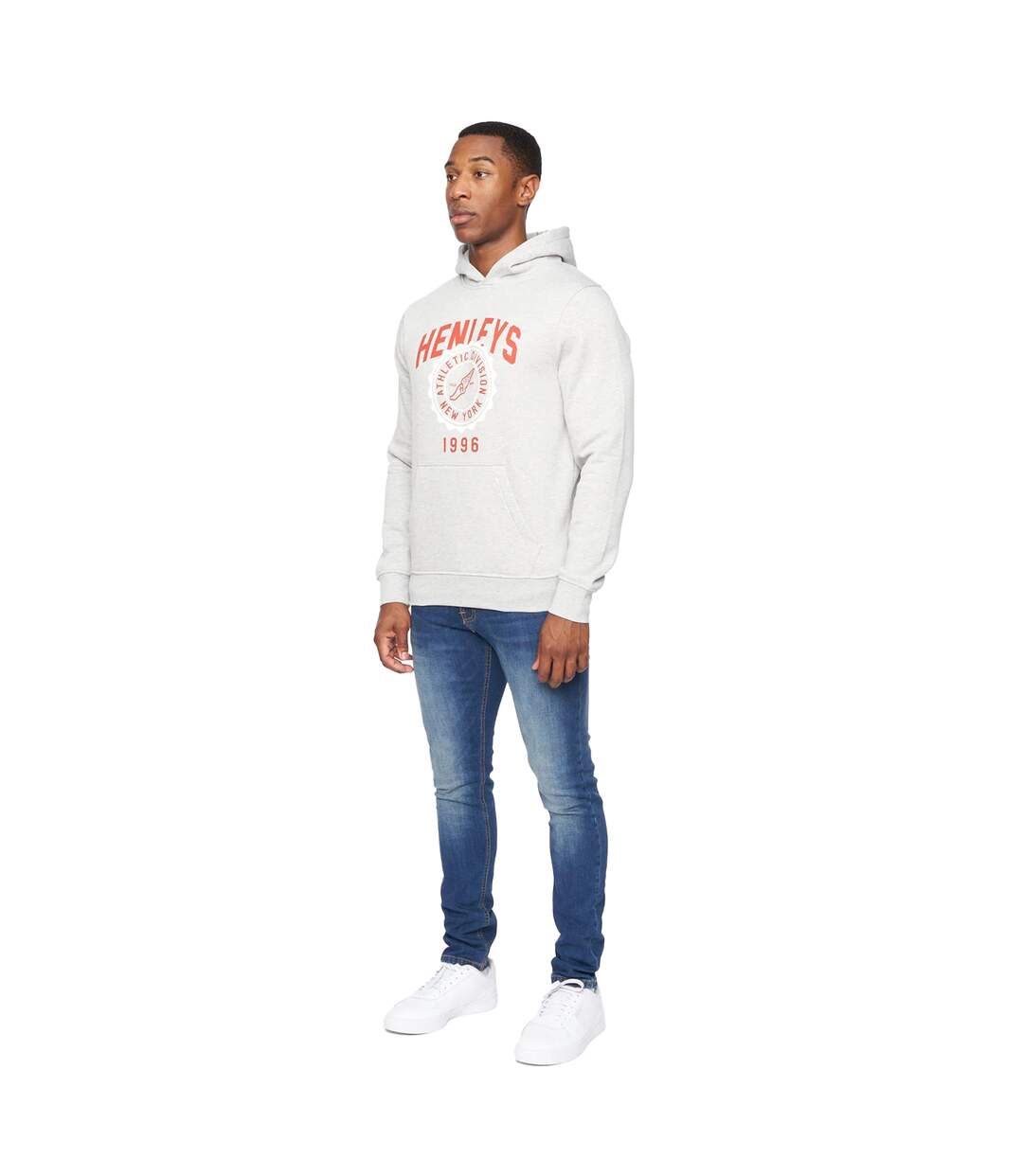 Sweat à capuche tipton homme marl gris Henleys