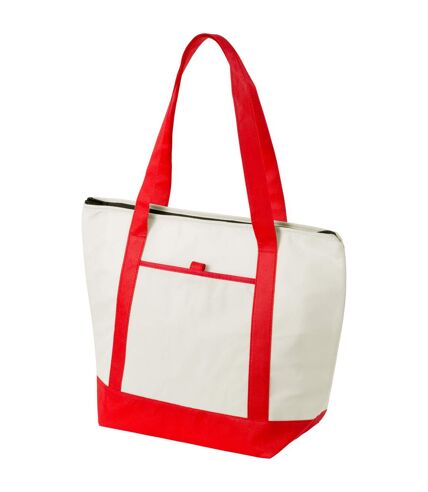 Bullet Lighthouse Non Woven Cooler Tote (Natural/Red) (44.5 x 16.5 x 33 cm) - UTPF1327
