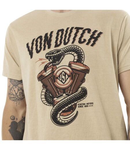 T-shirt homme col rond chiné regular print devant Vibra Vondutch