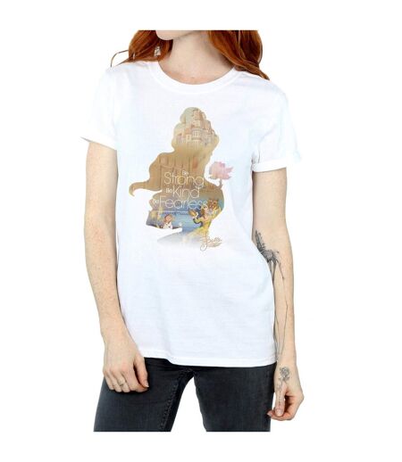 Disney Princess - T-shirt BELLE FILLED SILHOUETTE - Femme (Blanc) - UTBI42569