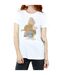 Disney Princess Womens/Ladies Belle Filled Silhouette Cotton Boyfriend T-Shirt (White) - UTBI42569