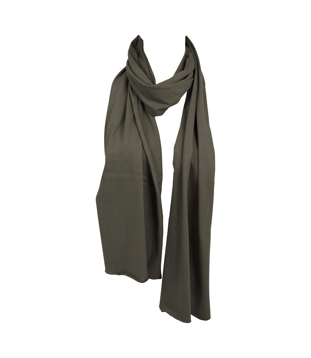 Build Your Brand Adults Unisex Jersey Scarf (Olive) (One Size) - UTRW6492-2