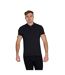 Mens Knitted Short-sleeved Polo Shirt Black Raging Bull-4
