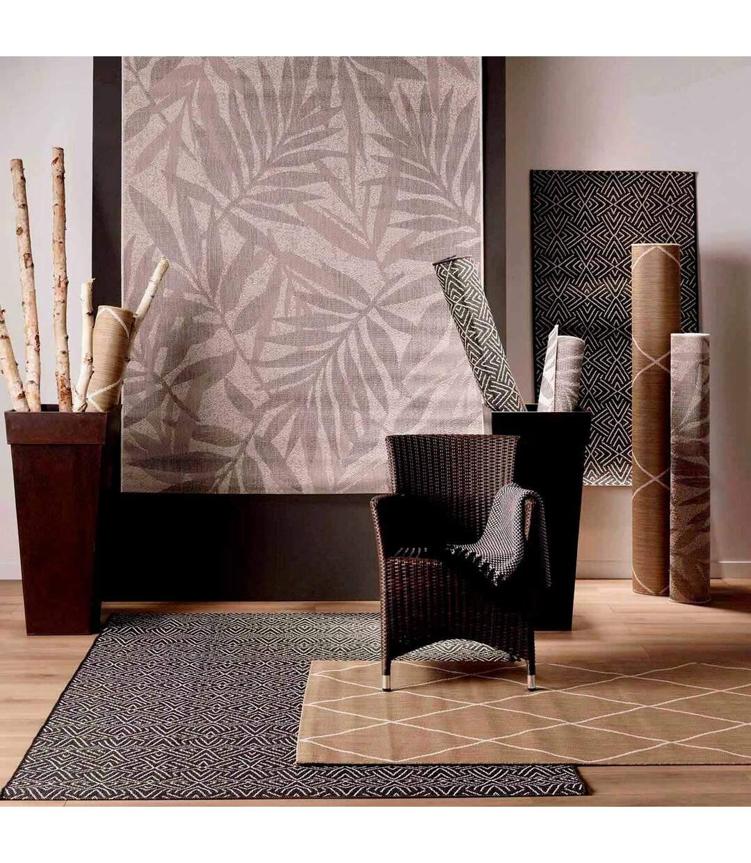 Tapis Tissé Déco Palmyre 80x150cm Naturel-5