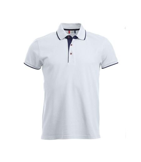 Polo seattle homme blanc / bleu marine foncé Clique