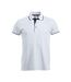 Polo seattle homme blanc / bleu marine foncé Clique-1