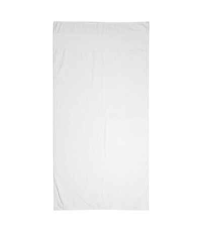 Towel City Bordered Printable Bath Towel (White) (One Size)