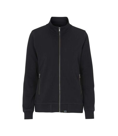 Womens/ladies French Terry Full Zip Jacket Black Cottover