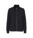 Womens/ladies French Terry Full Zip Jacket Black Cottover-1
