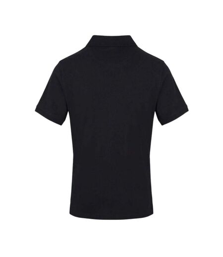 Mens Embroidered Logo Polo Shirt Black Aquascutum