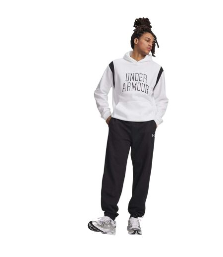 Mens Rival Fleece Joggers Black White Under Armour