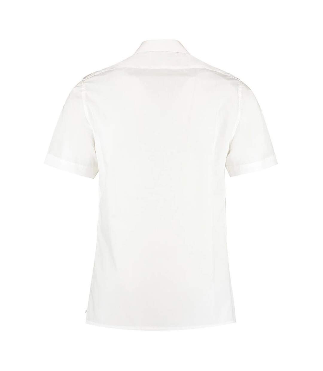 Chemise de pilote à manches courtes homme blanc Kustom Kit-1