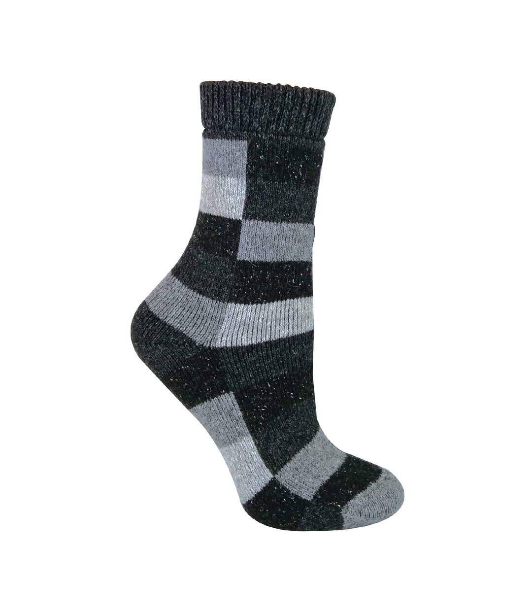 Chaussettes en Laine et Soie Femme Hiver Chaudes-1