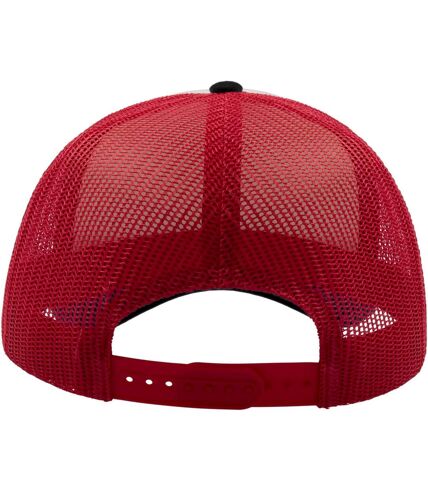 Casquette trucker rapper adulte blanc / rouge / noir Atlantis