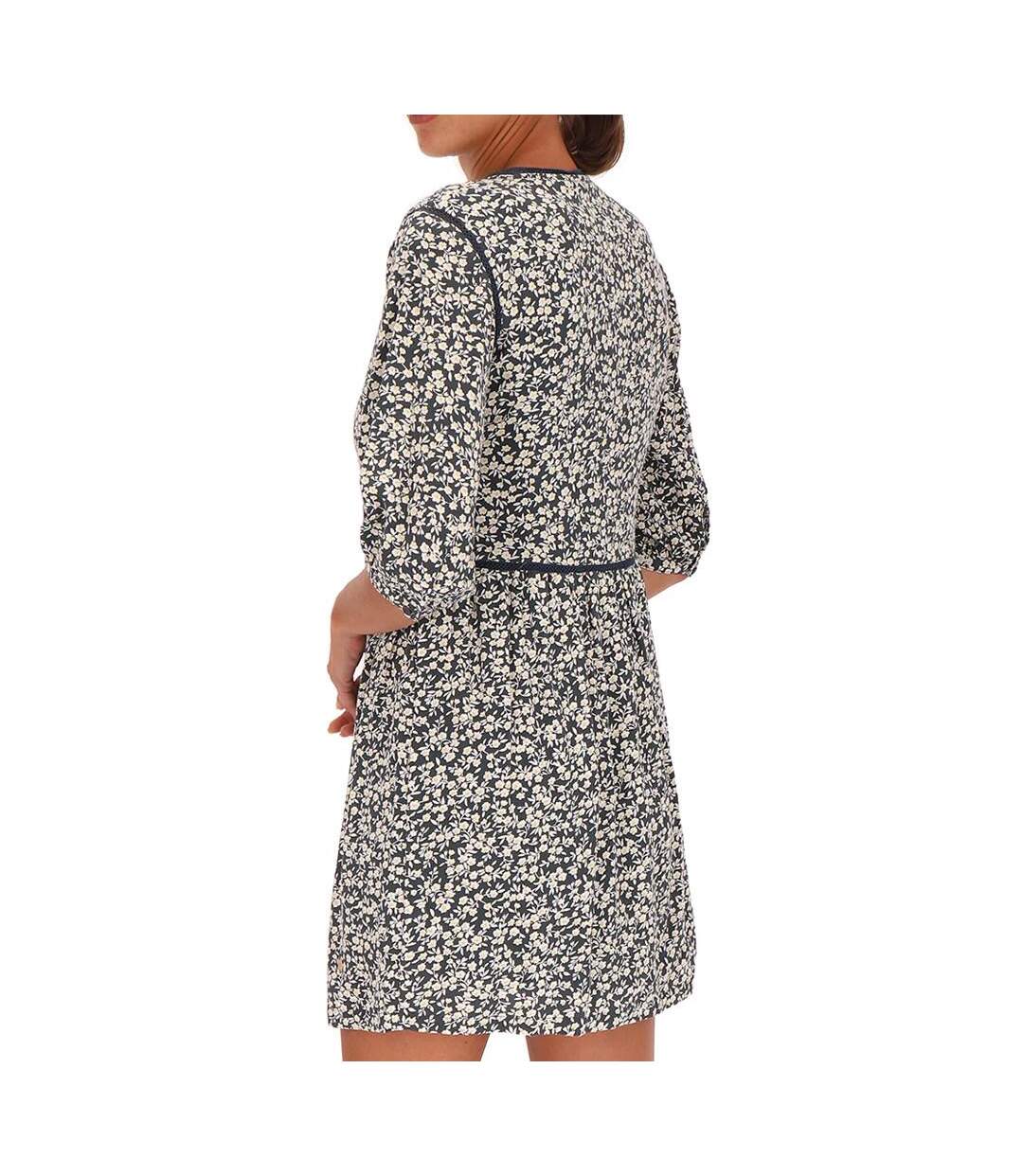 Robe Gris/Bleu à fleurs Femme Les Tropéziennes Courbine - S-2