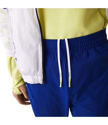 Mens Tapered Leg Sport Tracksuit Bottoms Blue Lacoste