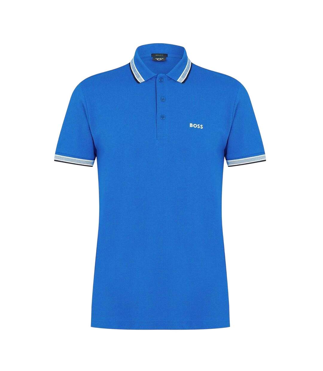 Mens Paddy Contrast Tipped Polo Shirt Blue Boss-1