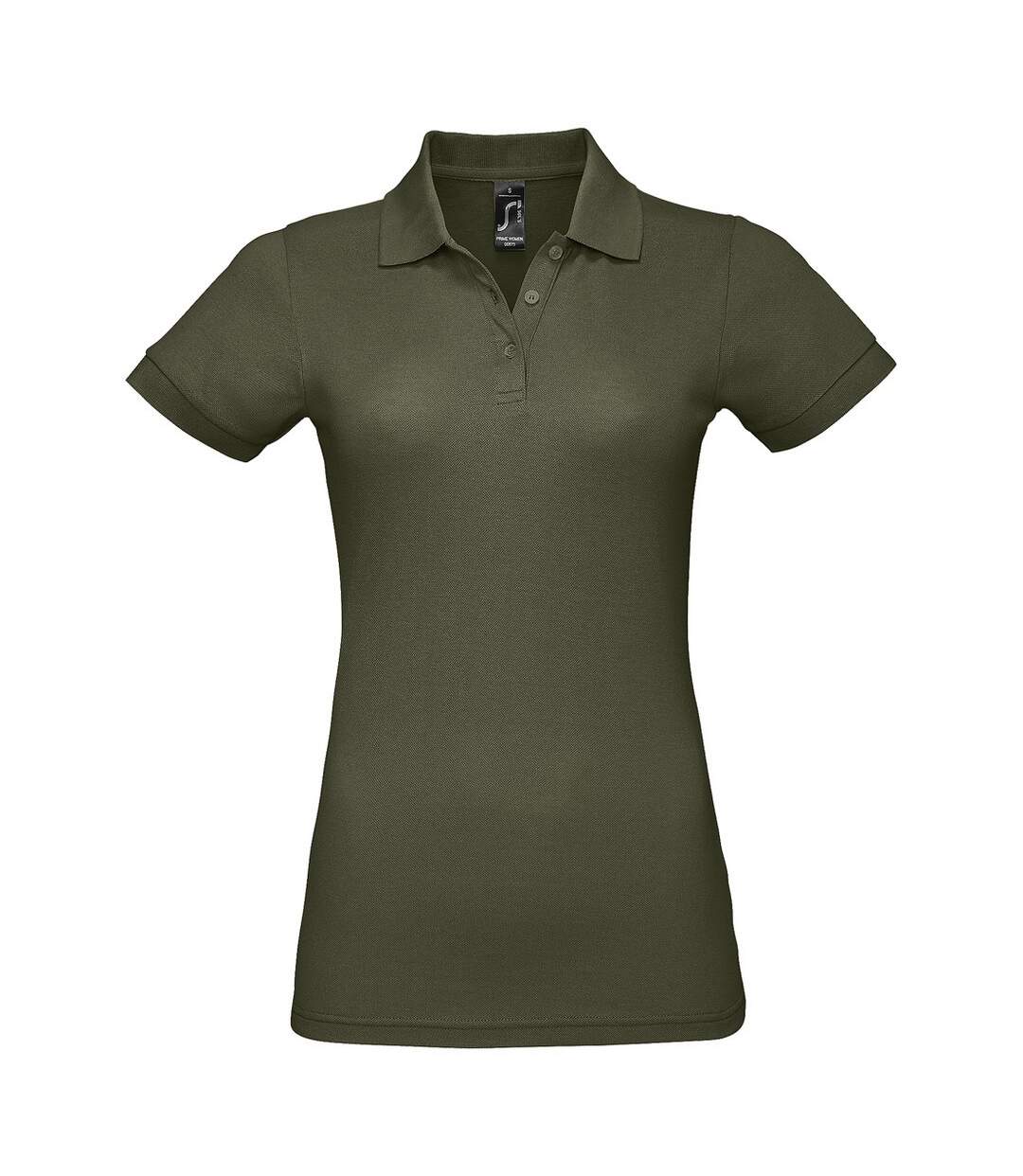 Polo Manches Courtes Prime Femme Vert Kaki SOLS-1