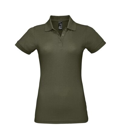 SOLs Womens/Ladies Prime Pique Polo Shirt (Army)