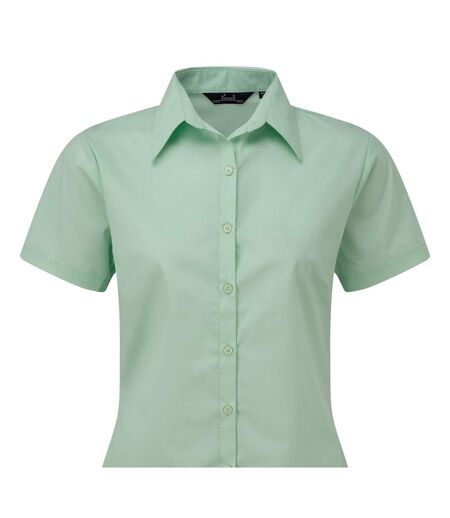 Chemisier À Manches Courtes Femme Vert Eau Premier