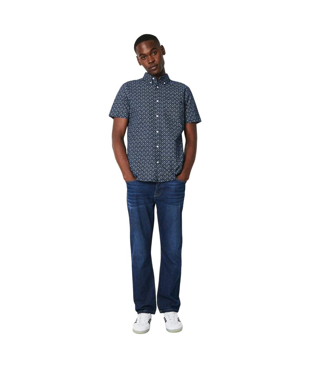 Chemise homme bleu marine Maine-3