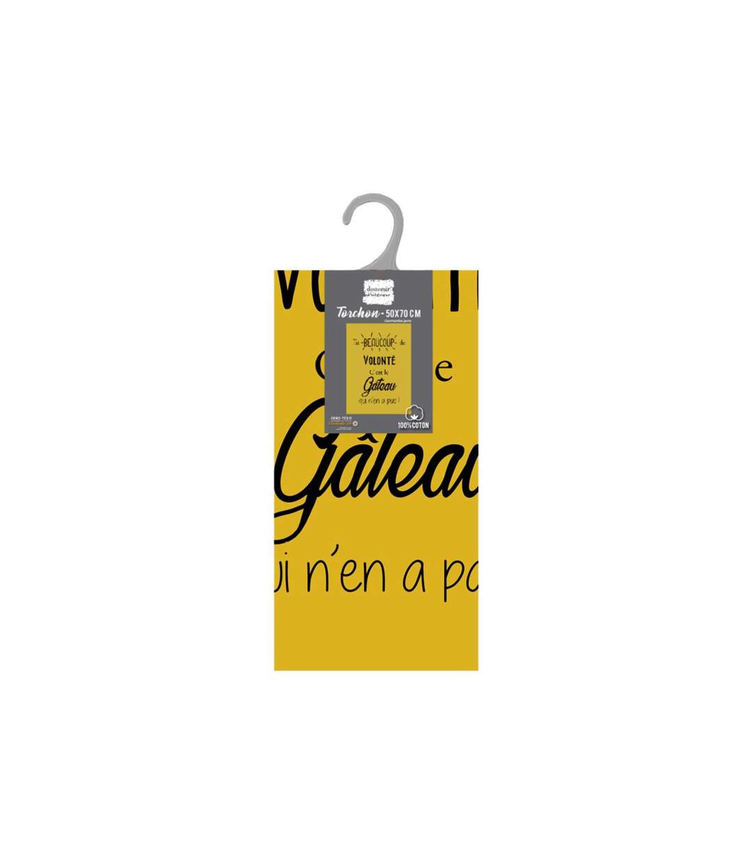 Torchon de Cuisine Gourmandise 50x70cm Jaune-5