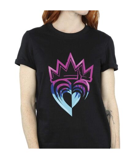 Disney - T-shirt DESCENDANTS PINK CROWN - Femme (Noir) - UTBI20125