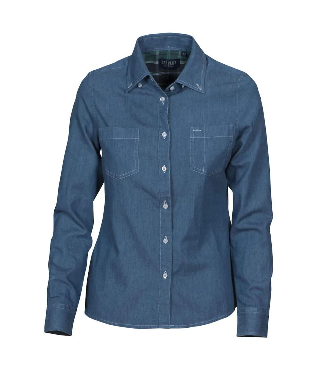 Chemisier Jupiter Femme Bleu Denim James Harvest-3