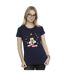 Disney T-shirt en coton avec étoiles Mickey Mouse Femme/Ladies (Bleu marine) - UTBI33576-2